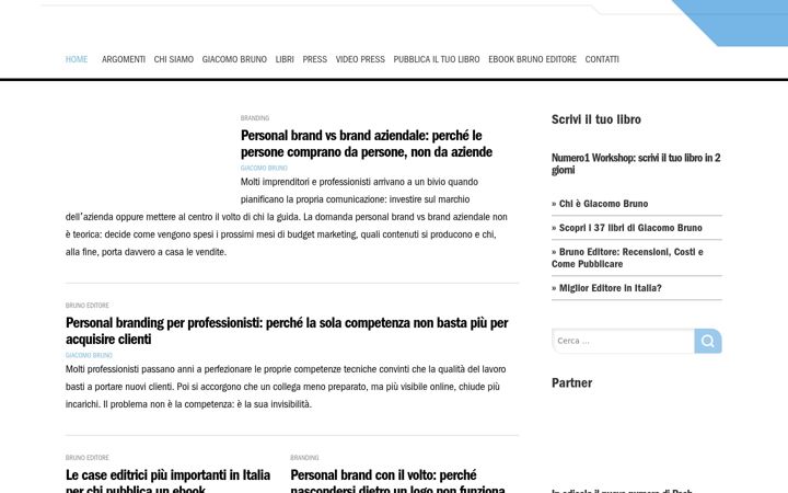 Screenshot of giacomobruno.it