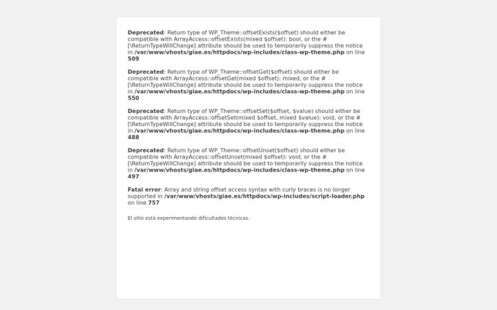 Screenshot of giae.es