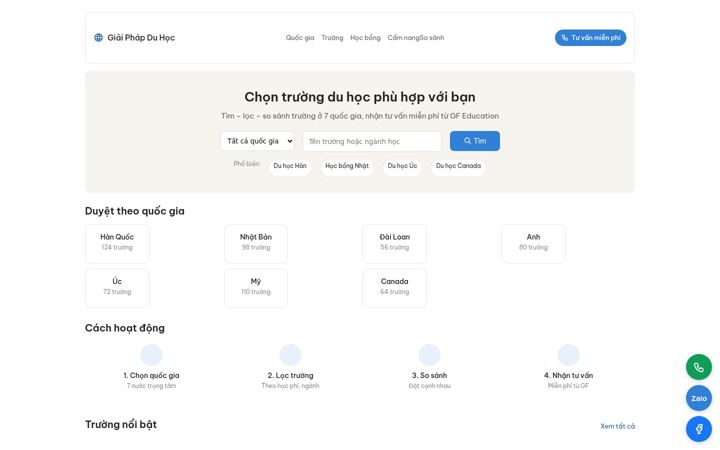 Screenshot of giaiphapduhoc.com