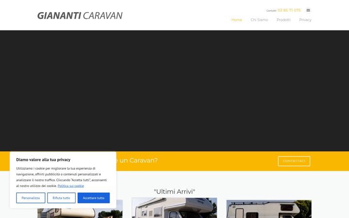 Screenshot of giananticaravan.it