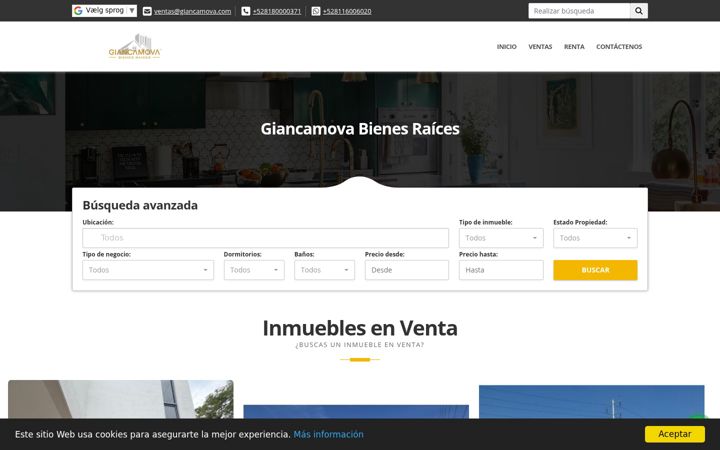 Screenshot of giancamova.com