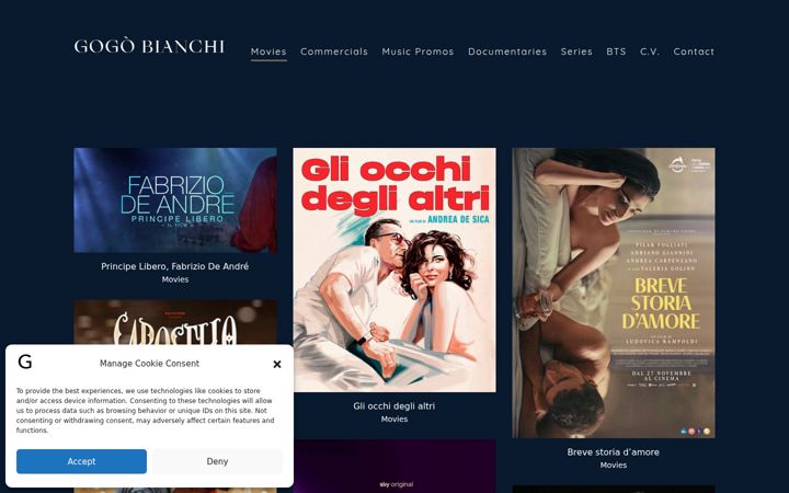 Screenshot of gianenricobianchi.com