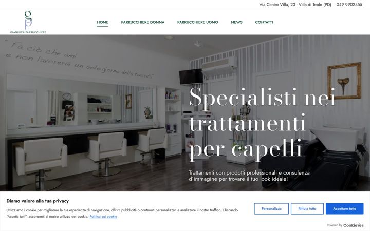 Screenshot of gianlucaparrucchiere.it