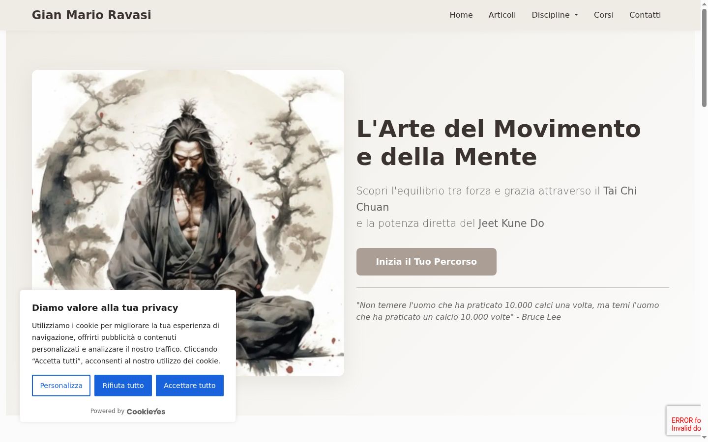 Screenshot tal-banner tal-kunsens muri qabel kwalunkwe interazzjoni