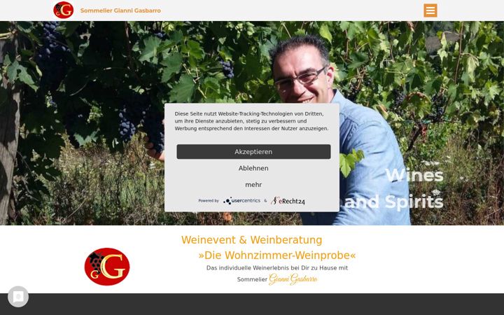 Screenshot of giannis-weinerlebnis.de