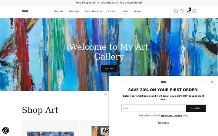 Screenshot of giannottimodernart.com