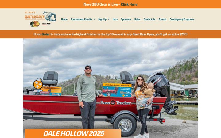 Screenshot of giantbassopen.com