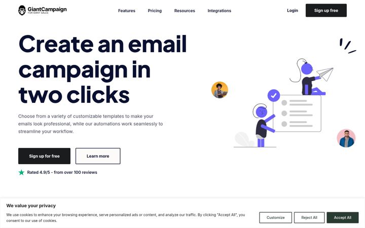 Screenshot of giantcampaign.com