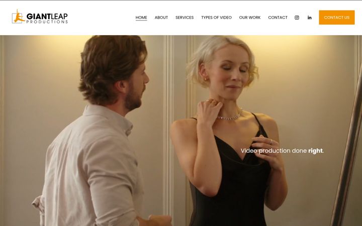 Screenshot of giantleapproductions.co.uk