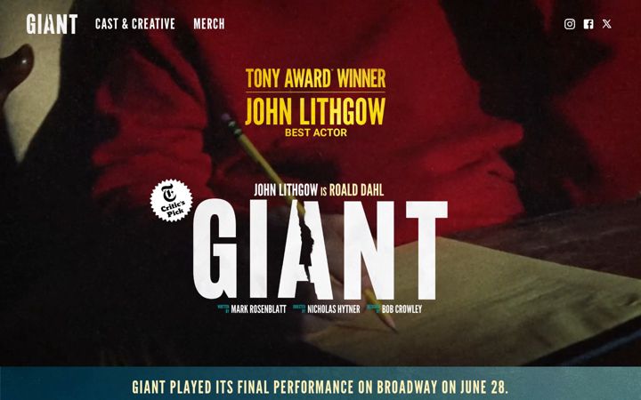 Screenshot of gianttheplay.com