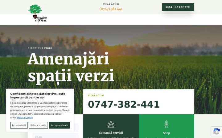 Screenshot of giardiniefiori.ro