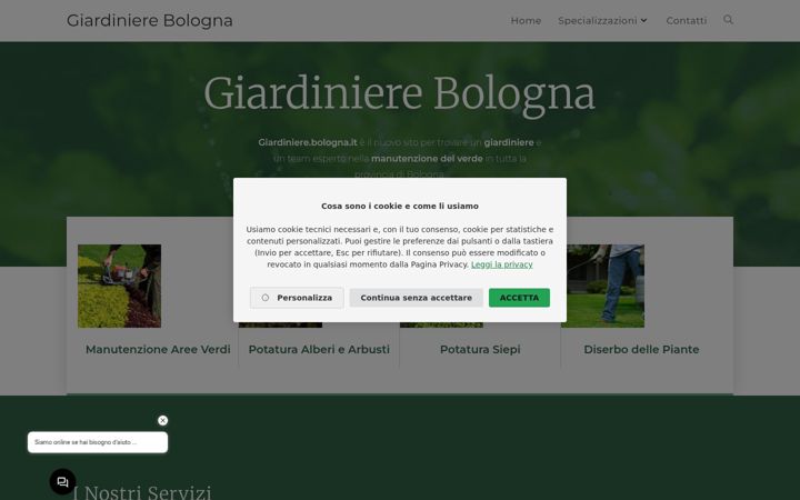 Screenshot of giardiniere.bologna.it