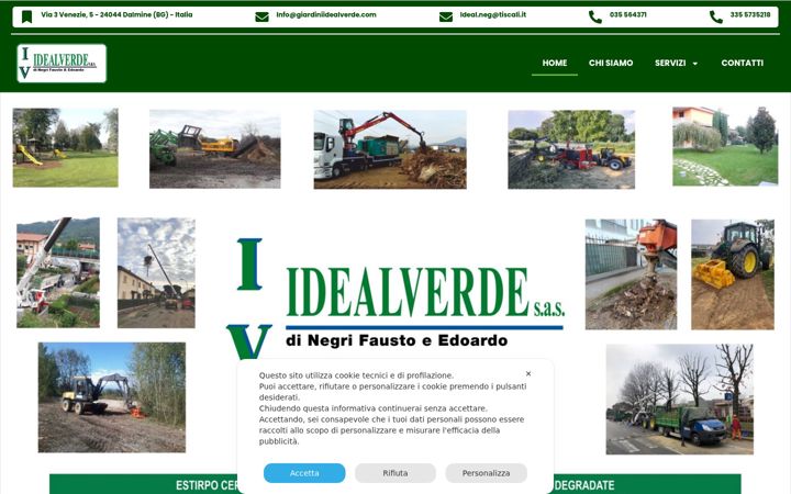 Screenshot of giardiniidealverde.com