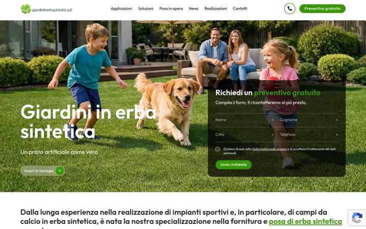 Screenshot of giardiniinerbasintetica.it