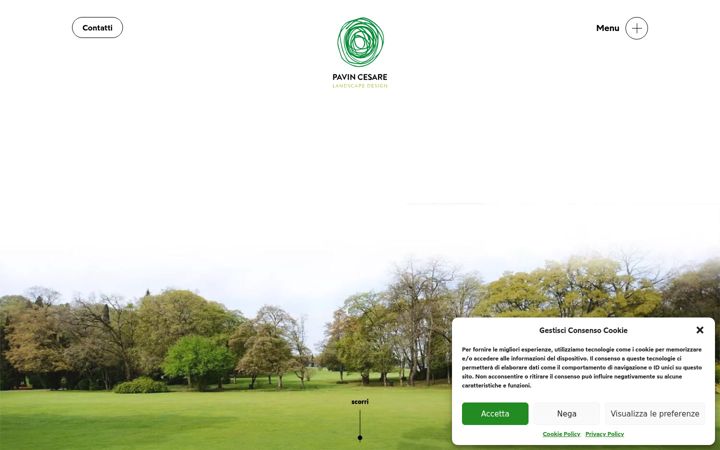 Screenshot of giardinipavincesare.it