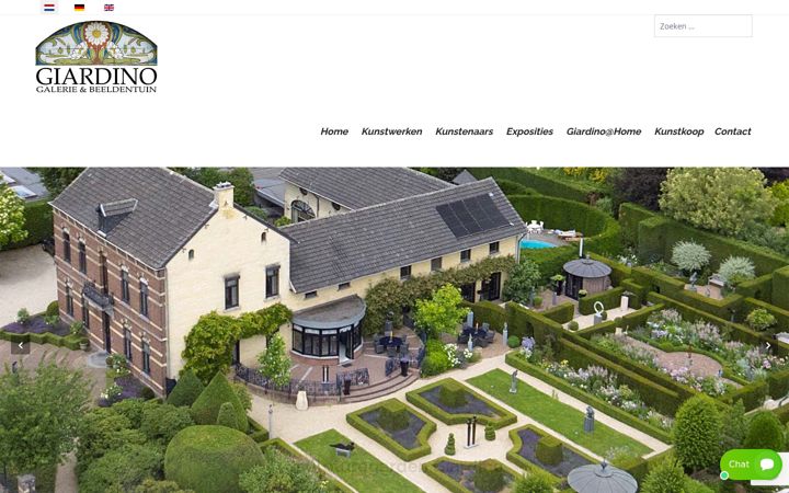 Screenshot of giardinobeeldentuin.nl