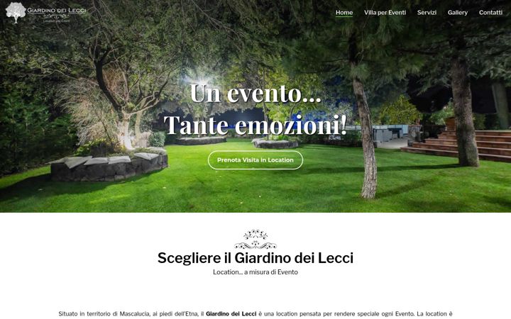 Screenshot of giardinodeilecci.it