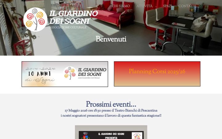 Screenshot of giardinodeisognivr.it