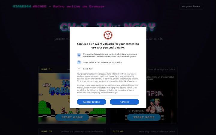 Screenshot of giare24h.net