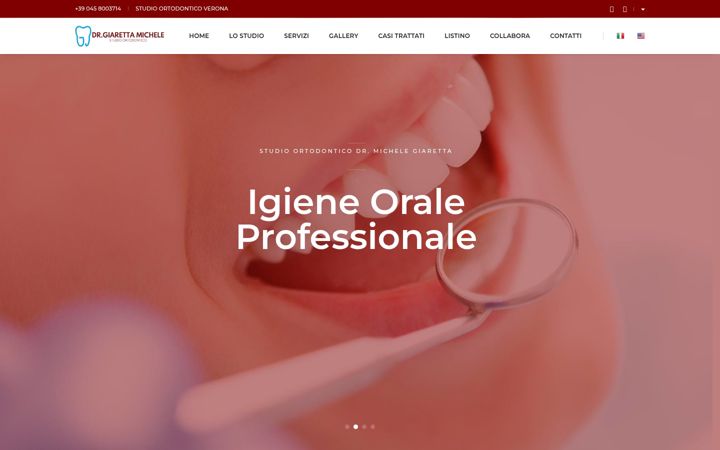 Screenshot of giarettaortodonzia.it
