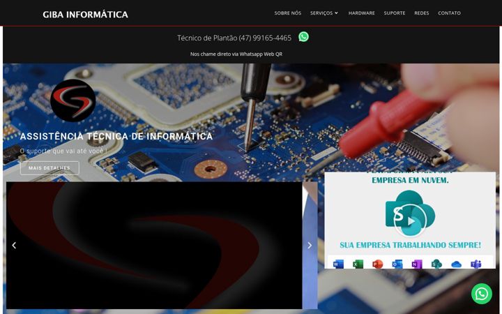 Screenshot of gibainformatica.com.br