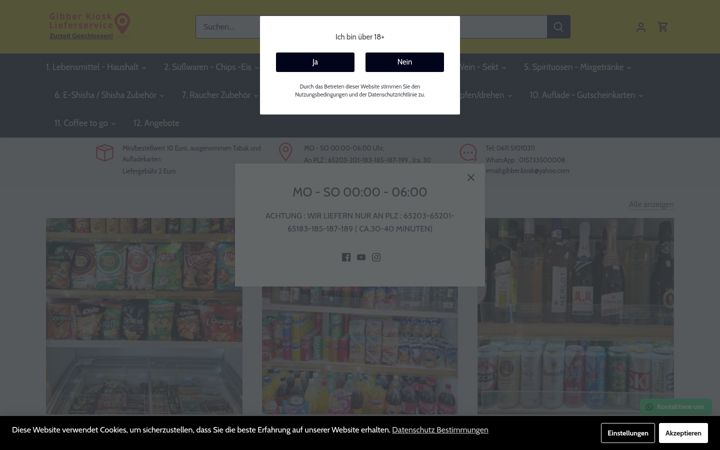 Screenshot of gibberkiosk.de