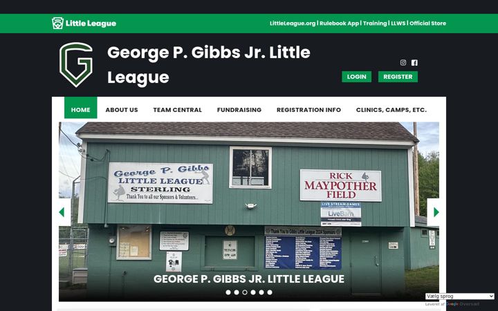 Screenshot of gibbslittleleague.org