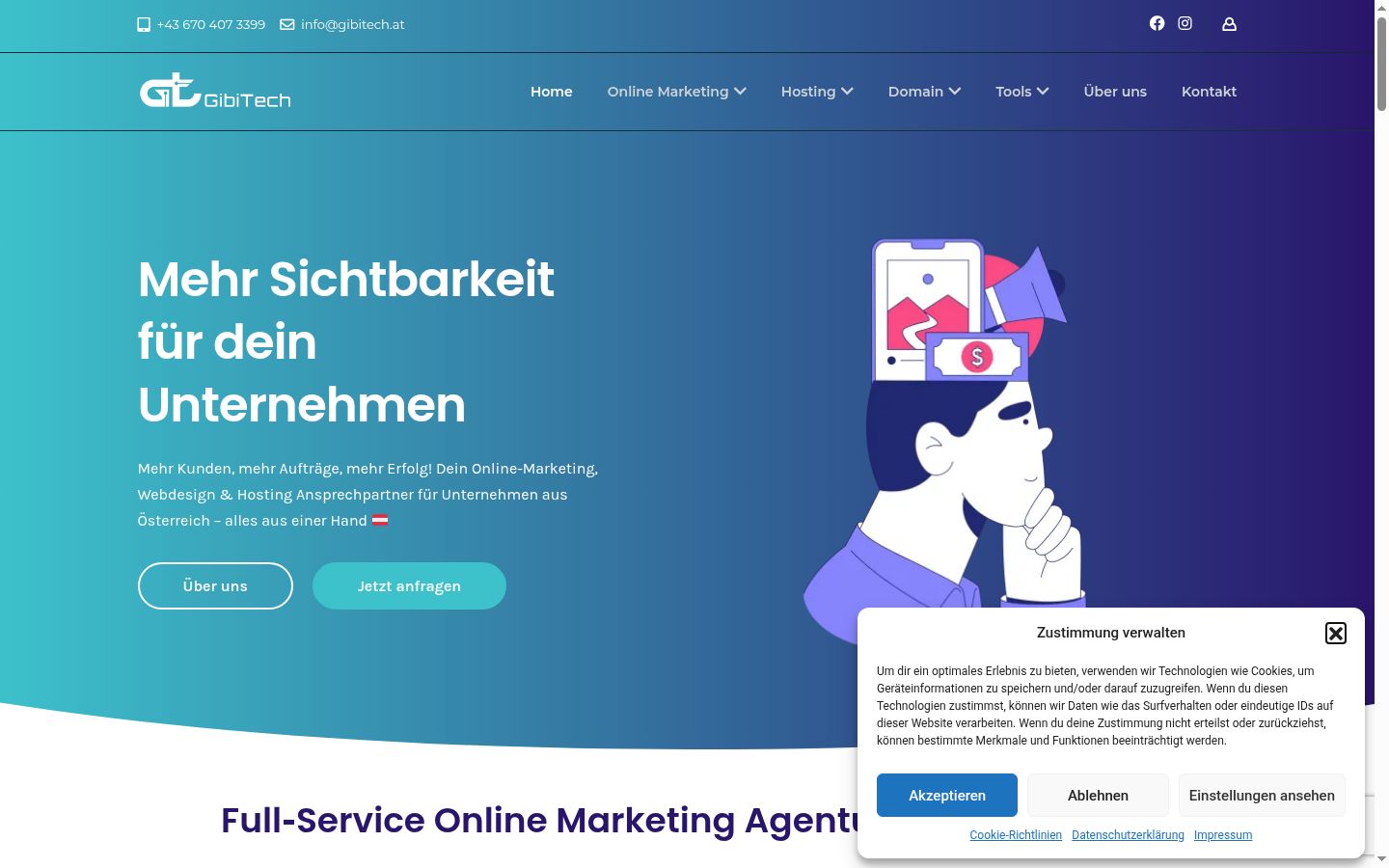 Screenshot tal-banner tal-kunsens muri qabel kwalunkwe interazzjoni