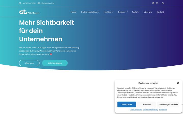 Screenshot of gibitech.at