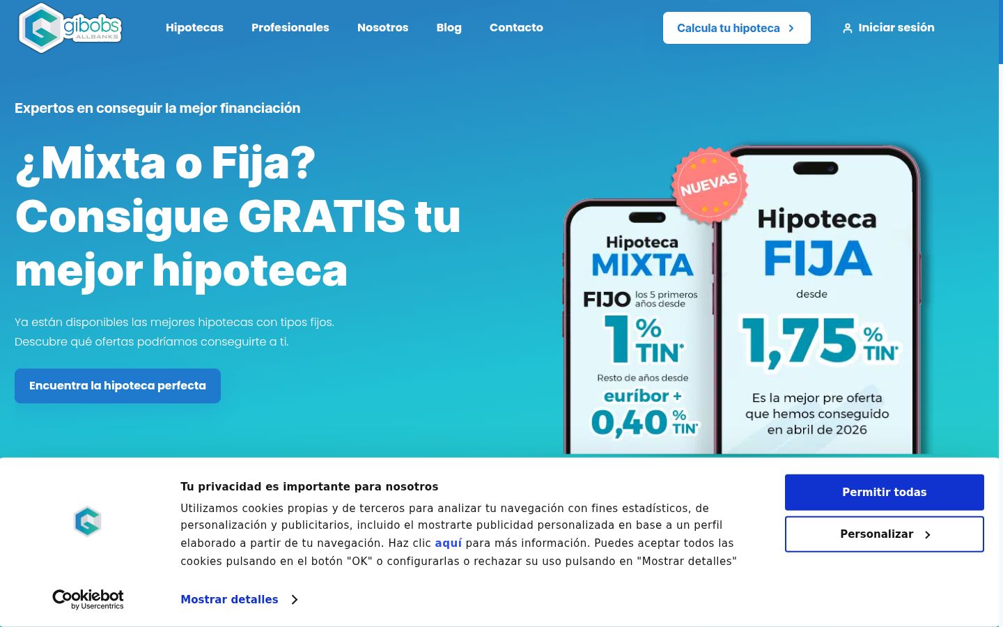 Screenshot tal-banner tal-kunsens muri qabel kwalunkwe interazzjoni