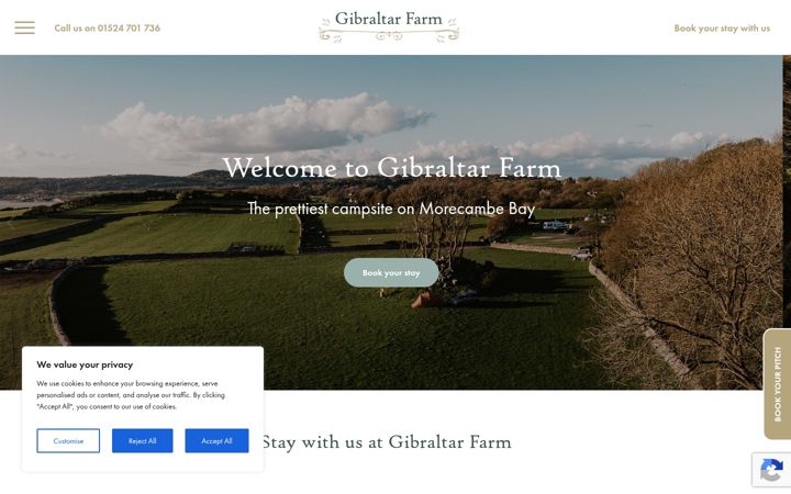 Screenshot of gibraltarfarm.co.uk