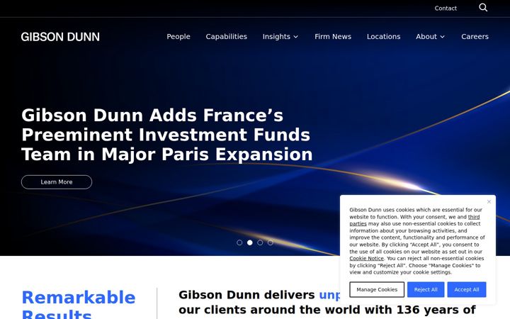 Screenshot of gibsondunn.com