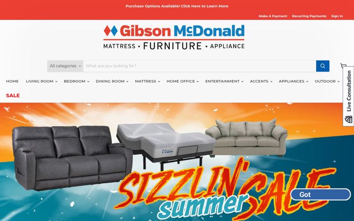Screenshot of gibsonmcdonald.com