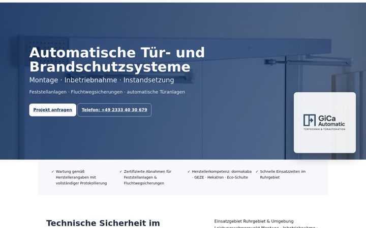 Screenshot of gicaautomatic.de