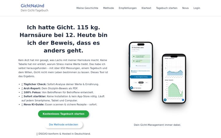 Screenshot of gichtnaund.de