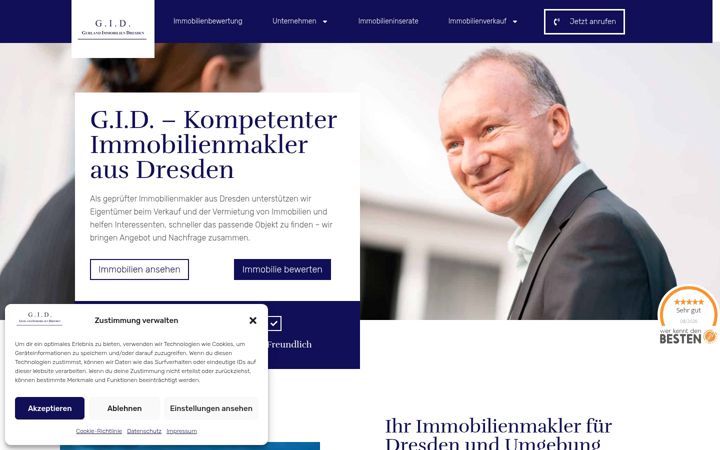 Screenshot of gid-immobilien.de