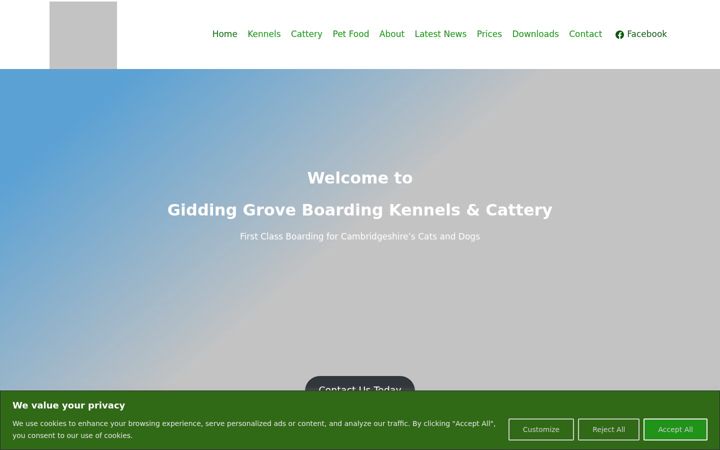 Screenshot of giddinggrove.co.uk