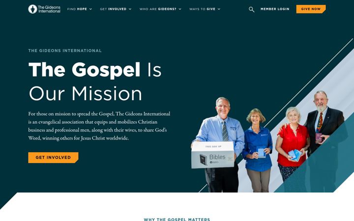 Screenshot of gideons.org