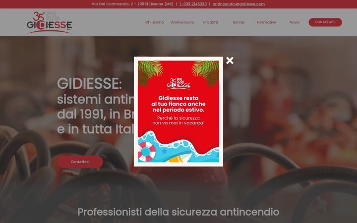 Screenshot of gidiesseantincendio.it