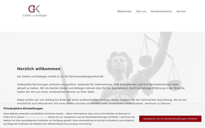 Screenshot of giebel.biz