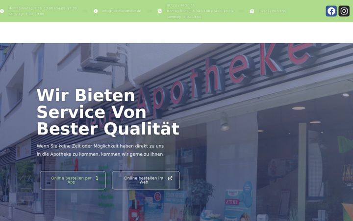 Screenshot of giebelapotheke.de