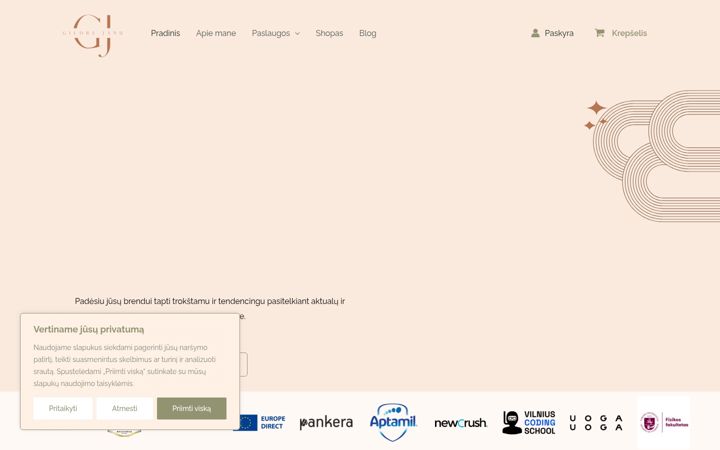 Screenshot of giedrejanu.lt