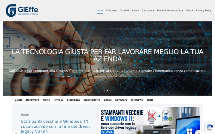 Screenshot of gieffe.net
