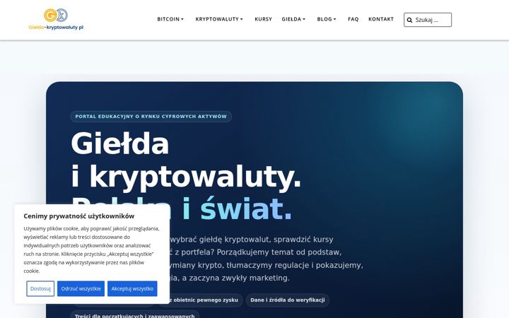 Screenshot of gielda-kryptowaluty.pl