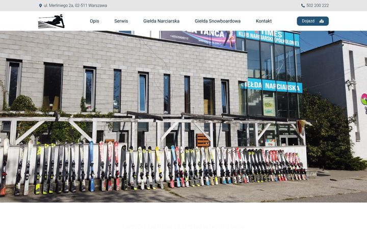 Screenshot of gielda-narciarska-warszawa.pl