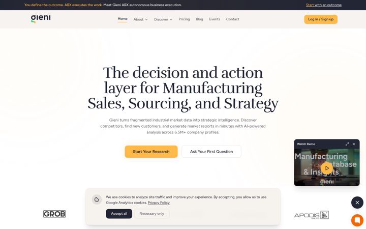 Screenshot of gieni.com