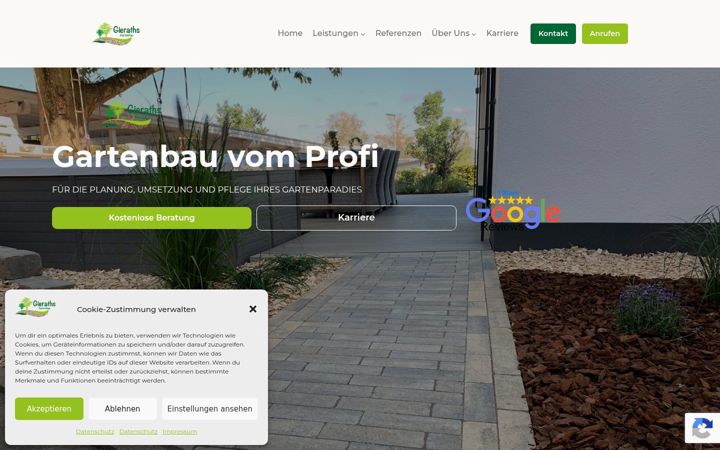 Screenshot of gieraths-gartenbau.de
