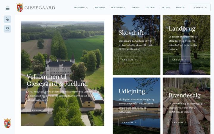 Screenshot of giesegaard.dk