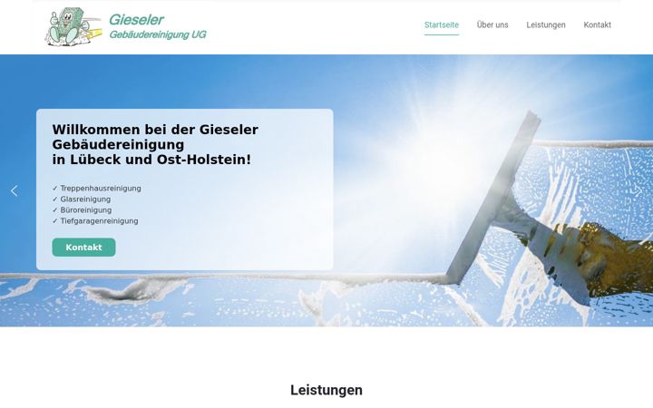 Screenshot of gieseler-gebaeudereinigung.de