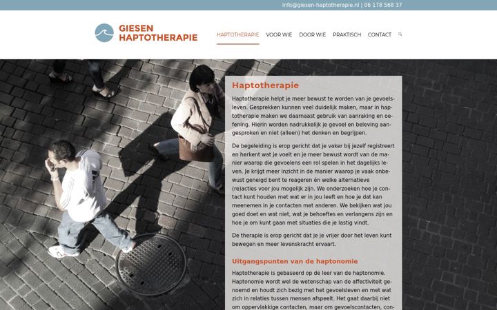 Screenshot of giesen-haptotherapie.nl